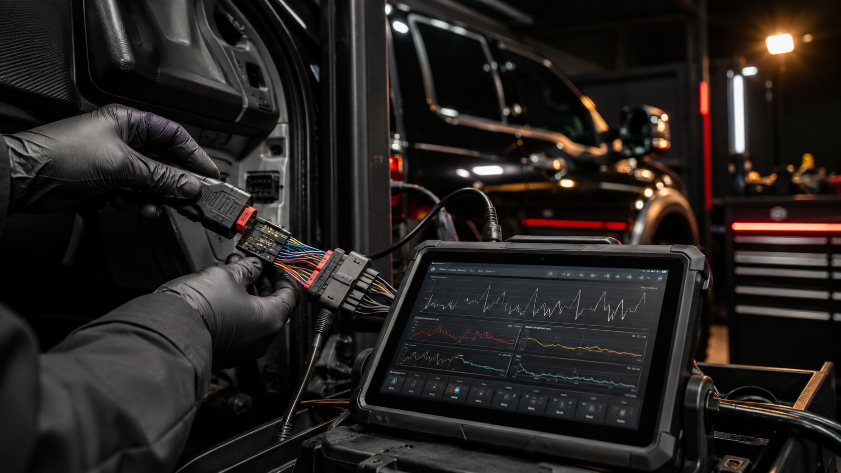 Electronic transmission scan and live vehicle data analysis