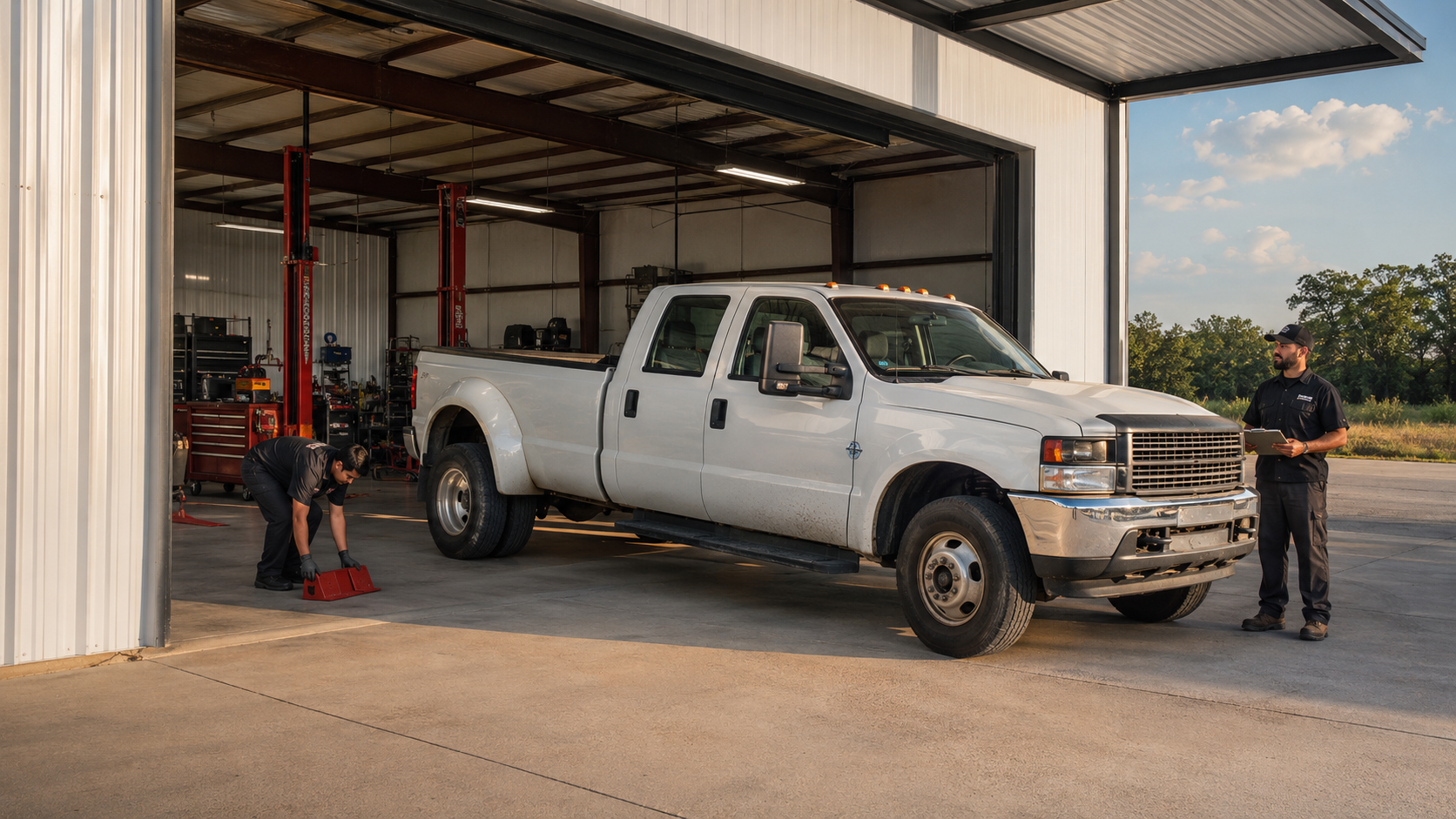 Final transmission verification before returning a truck to service